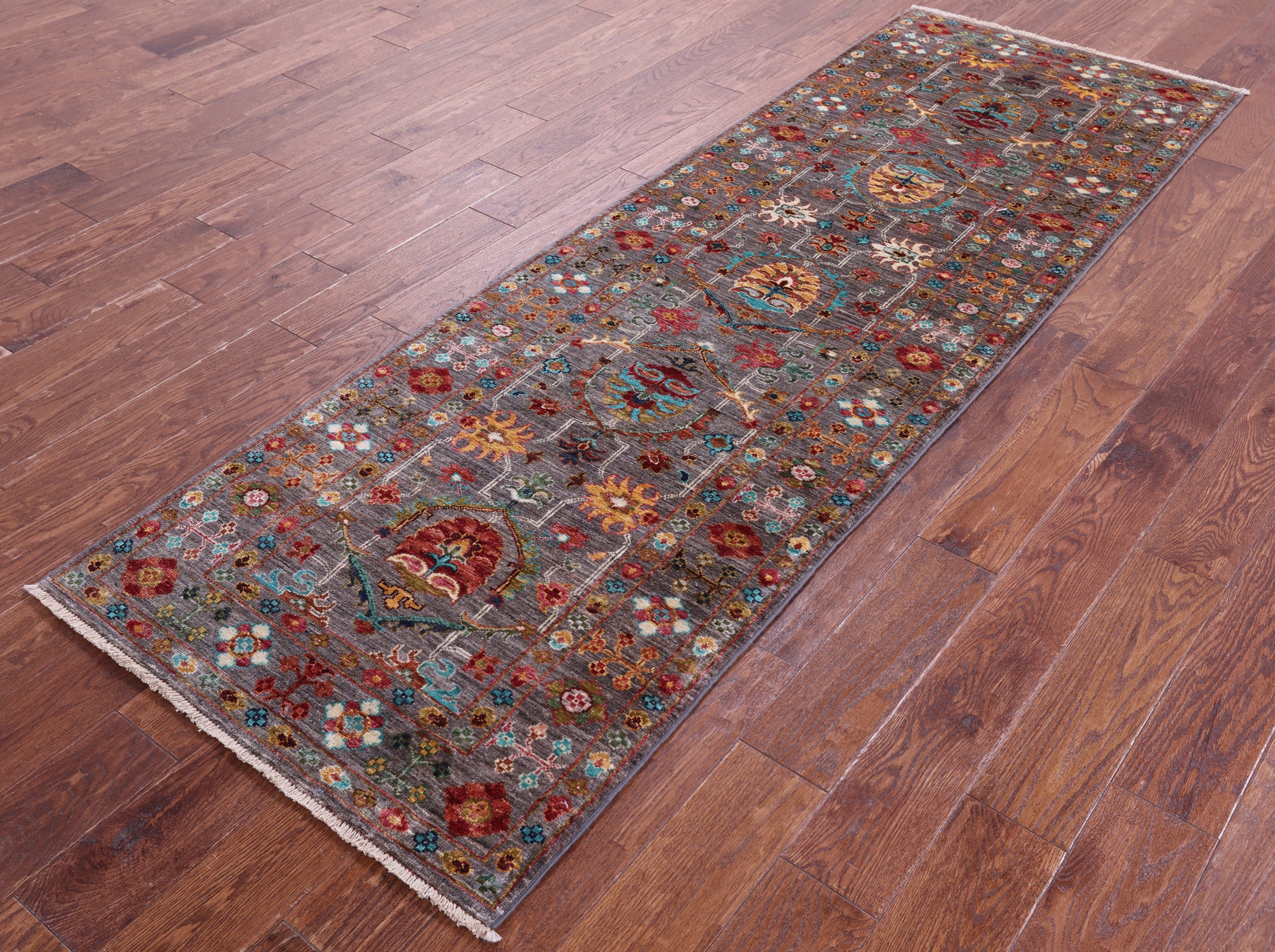 Peshawar Hand Knotted Wool Runner Rug - 2' 9" X 8' 5" - Golden Nile
