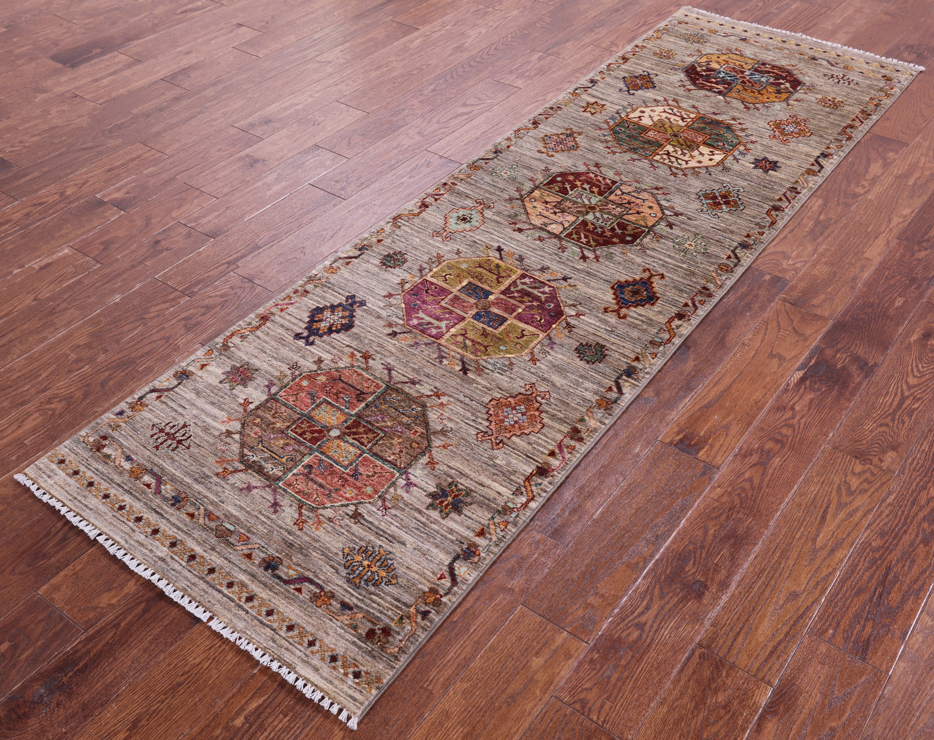 Turkmen Ersari Handmade Wool Runner Rug - 2' 7" X 8' 7" - Golden Nile