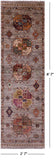 Turkmen Ersari Handmade Wool Runner Rug - 2' 7" X 8' 7" - Golden Nile