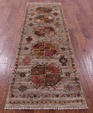 Turkmen Ersari Hand Knotted Wool Runner Rug - 2' 8" X 8' 7" - Golden Nile