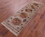 Turkmen Ersari Hand Knotted Wool Runner Rug - 2' 8" X 8' 7" - Golden Nile