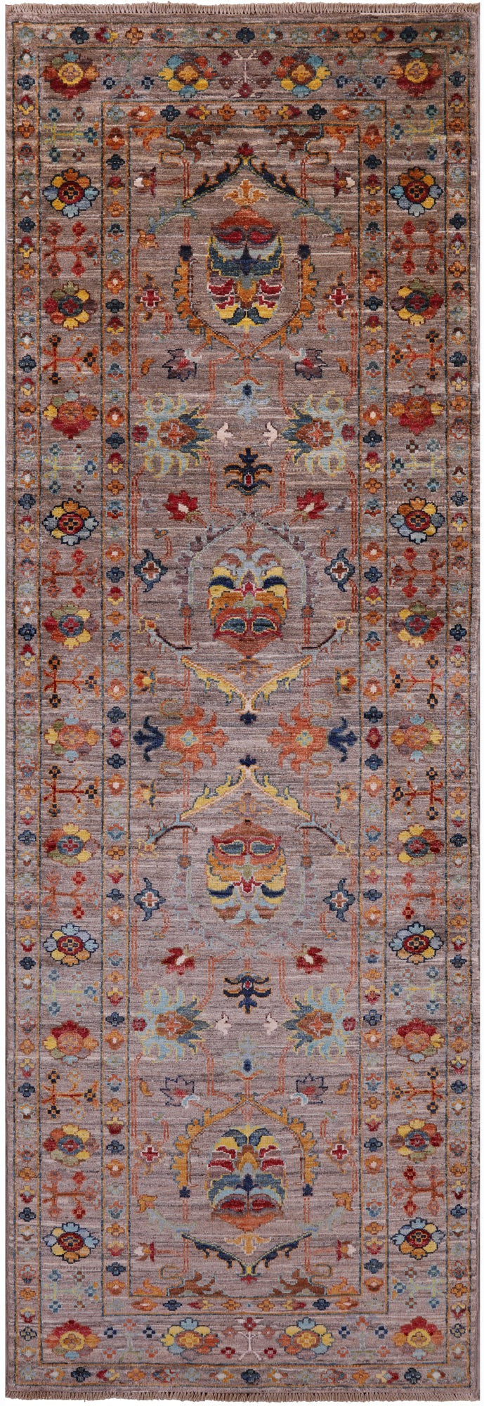 Peshawar Handmade Wool Runner Rug - 2' 9" X 8' 3" - Golden Nile