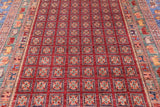 Antiqued Pazyryk Historical Design Hand Knotted Wool Rug - 7' 11" X 9' 11" - Golden Nile
