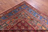 Antiqued Pazyryk Historical Design Hand Knotted Wool Rug - 7' 11" X 9' 11" - Golden Nile