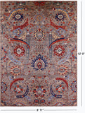 Persian Sickle Leaf Hand Knotted Wool Rug - 8' 11" X 12' 0" - Golden Nile