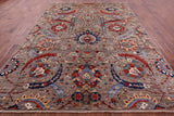 Persian Sickle Leaf Hand Knotted Wool Rug - 8' 11" X 12' 0" - Golden Nile