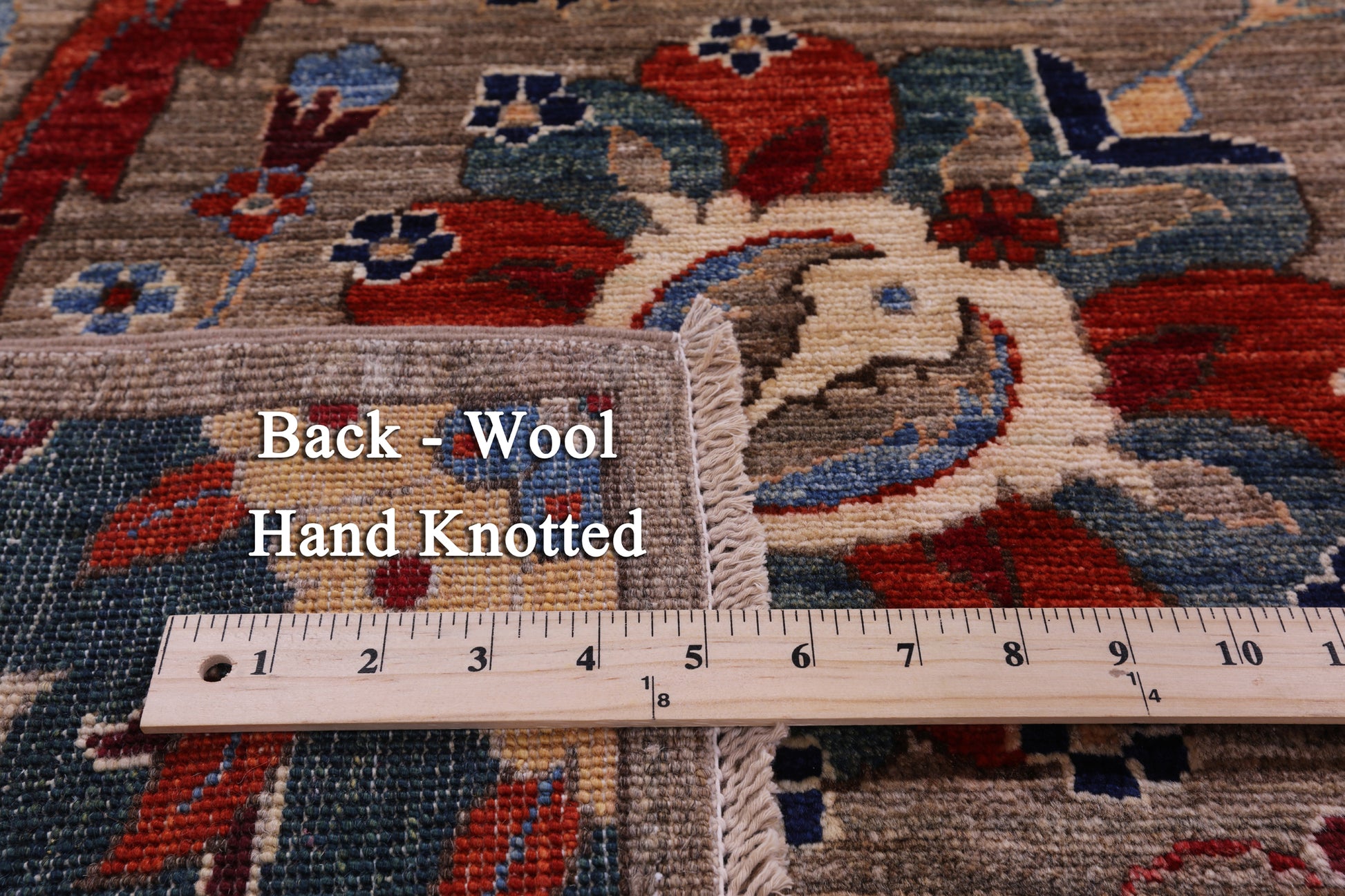Persian Sickle Leaf Hand Knotted Wool Rug - 8' 11" X 12' 0" - Golden Nile
