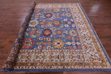 Blue Square Persian Fine Serapi Hand Knotted Wool Rug - 8' 11" X 9' 4" - Golden Nile