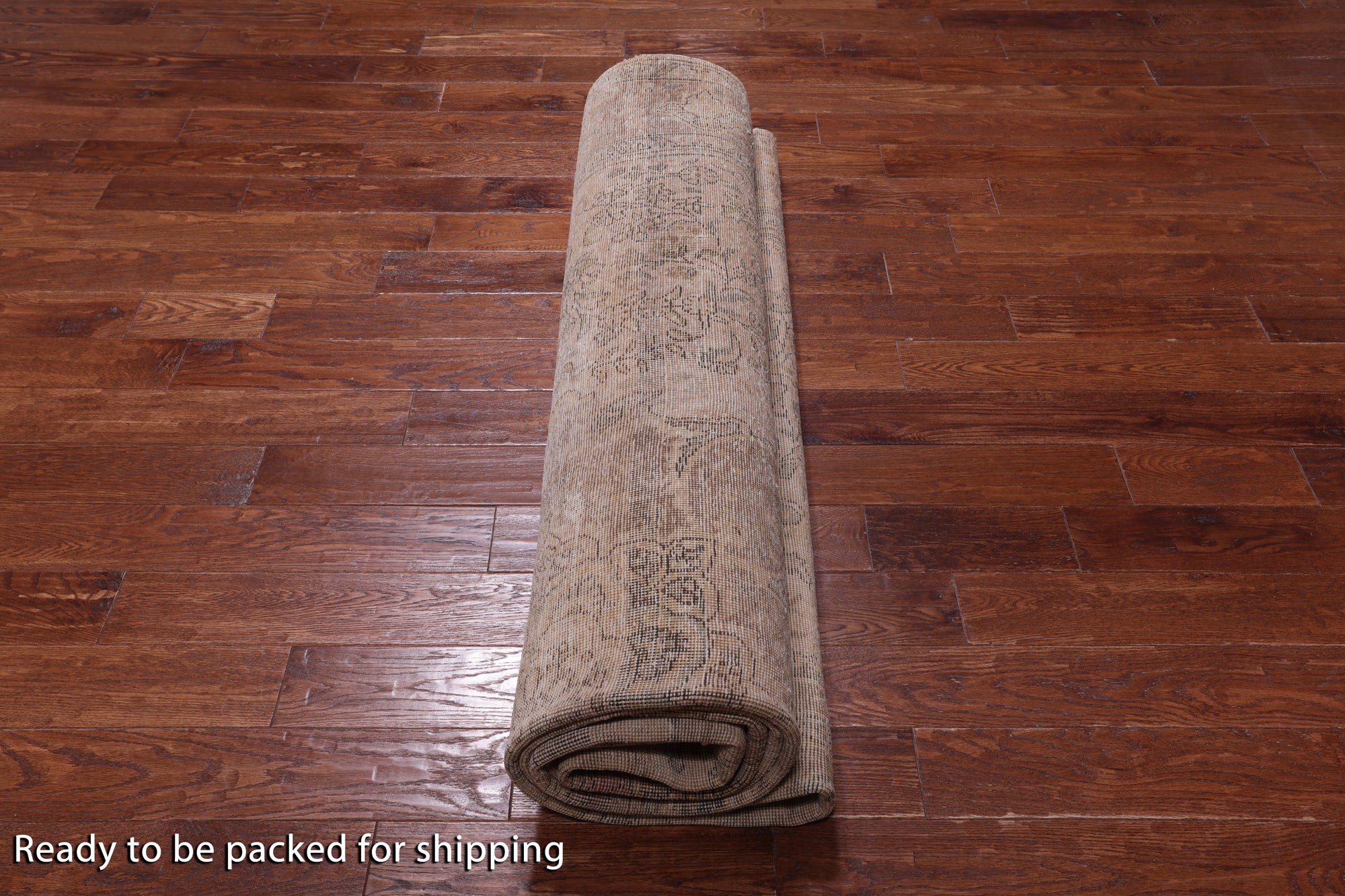 SUPER SALE Ivory Persian Vintage White Wash Hand Knotted Area Rug - 9' 10" X 12' 5"