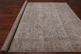SUPER SALE Ivory Persian Vintage White Wash Hand Knotted Area Rug - 9' 10" X 12' 5"