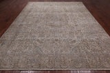 SUPER SALE Ivory Persian Vintage White Wash Hand Knotted Area Rug - 9' 10" X 12' 5"