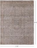 Ivory Persian Vintage White Wash Hand Knotted Area Rug - 9' 10" X 12' 5" - Golden Nile