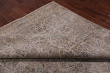 SUPER SALE Ivory Persian Vintage White Wash Hand Knotted Area Rug - 9' 10" X 12' 5"