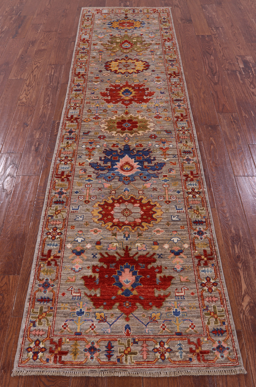 Persian Fine Serapi Hand Knotted Wool Runner Rug - 2' 8" X 9' 10" - Golden Nile