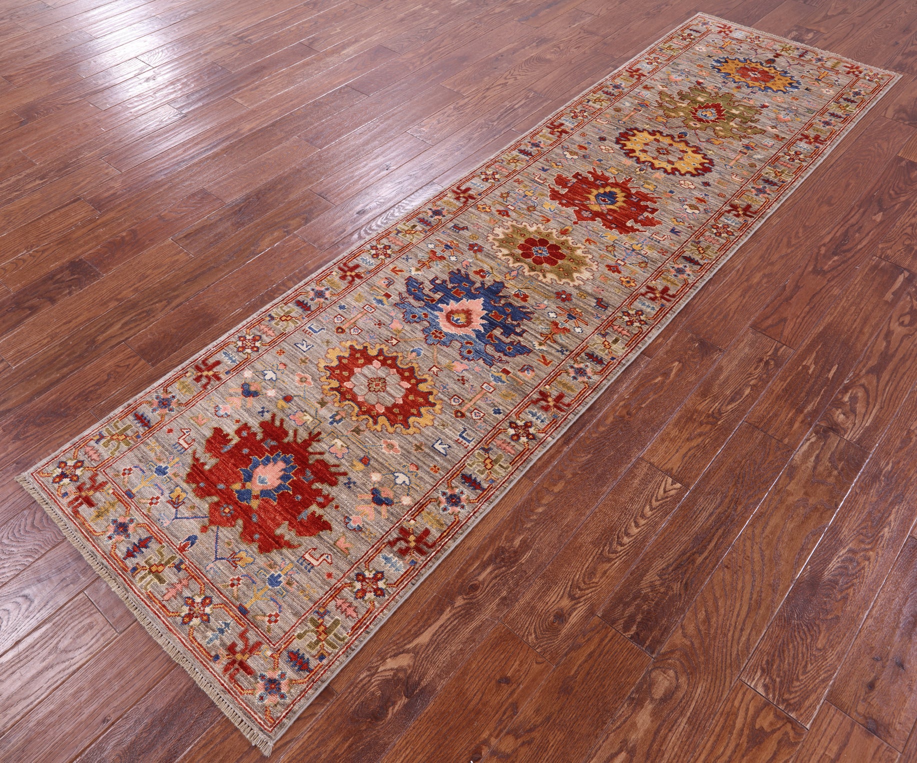 Persian Fine Serapi Hand Knotted Wool Runner Rug - 2' 8" X 9' 10" - Golden Nile