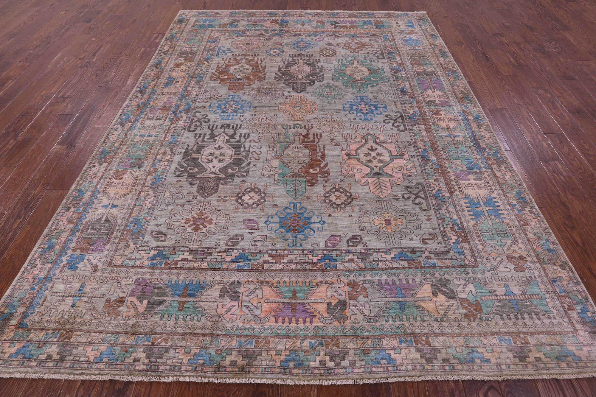 Persian Fine Serapi Hand Knotted Wool Rug - 7' 9" X 10' 3" - Golden Nile