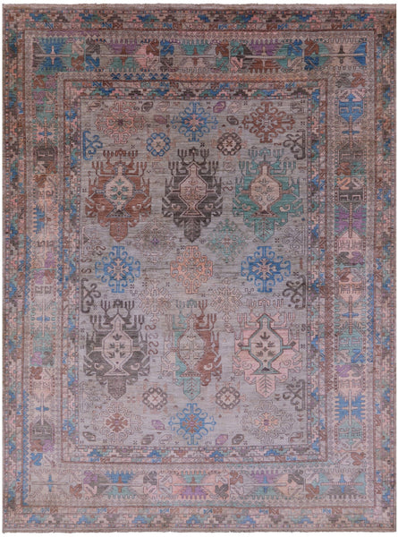 Persian Fine Serapi Hand Knotted Wool Rug - 7' 9" X 10' 3" - Golden Nile