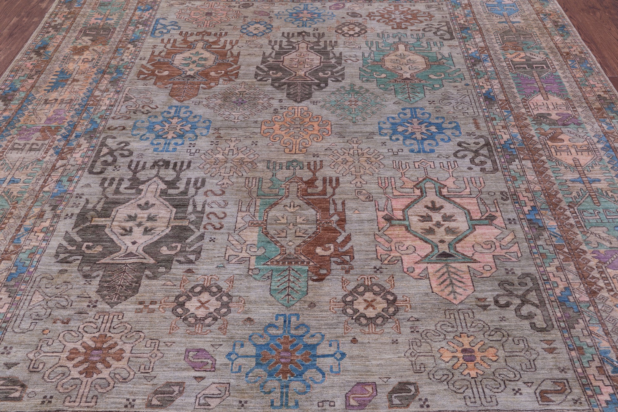 Persian Fine Serapi Hand Knotted Wool Rug - 7' 9" X 10' 3" - Golden Nile
