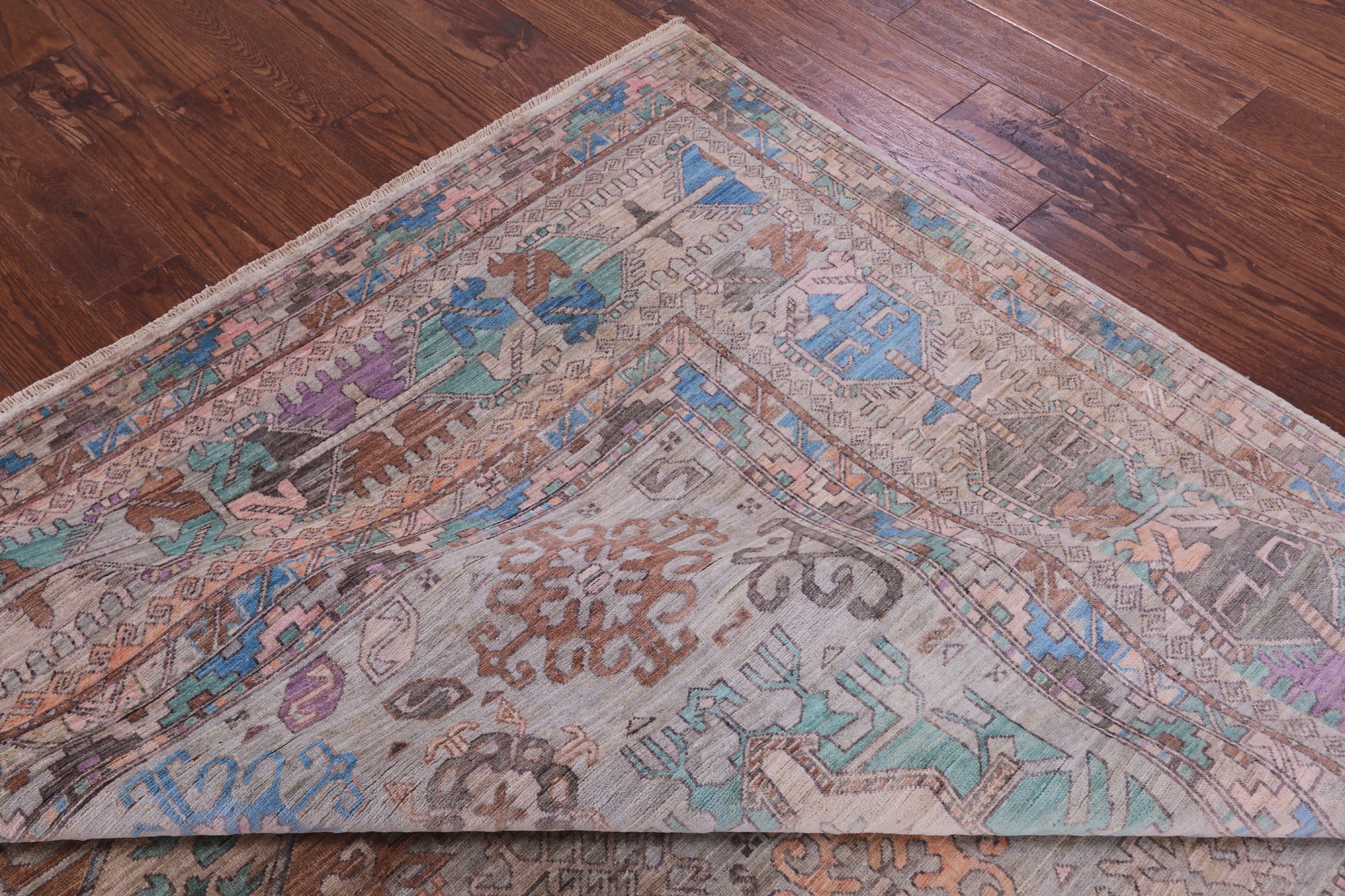 Persian Fine Serapi Hand Knotted Wool Rug - 7' 9" X 10' 3" - Golden Nile