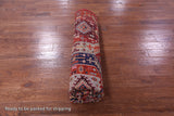 Red Persian Fine Serapi Hand Knotted Wool Rug - 8' 2" X 9' 10" - Golden Nile