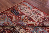 Red Persian Fine Serapi Hand Knotted Wool Rug - 8' 2" X 9' 10" - Golden Nile