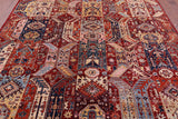 Red Persian Fine Serapi Hand Knotted Wool Rug - 7' 11" X 9' 11" - Golden Nile