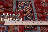Red Persian Fine Serapi Hand Knotted Wool Rug - 8' 0" X 9' 10" - Golden Nile