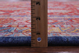 Red Persian Fine Serapi Hand Knotted Wool Rug - 8' 0" X 9' 10" - Golden Nile