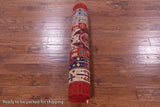 Red Persian Fine Serapi Hand Knotted Wool Runner Rug - 3' 11" X 12' 1" - Golden Nile