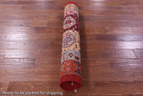 Red Persian Fine Serapi Hand Knotted Wool Runner Rug - 3' 11" X 10' 6" - Golden Nile