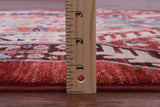 Red Persian Fine Serapi Hand Knotted Wool Runner Rug - 3' 11" X 11' 7" - Golden Nile