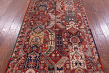 Red Persian Fine Serapi Handmade Wool Runner Rug - 4' 2" X 11' 8" - Golden Nile