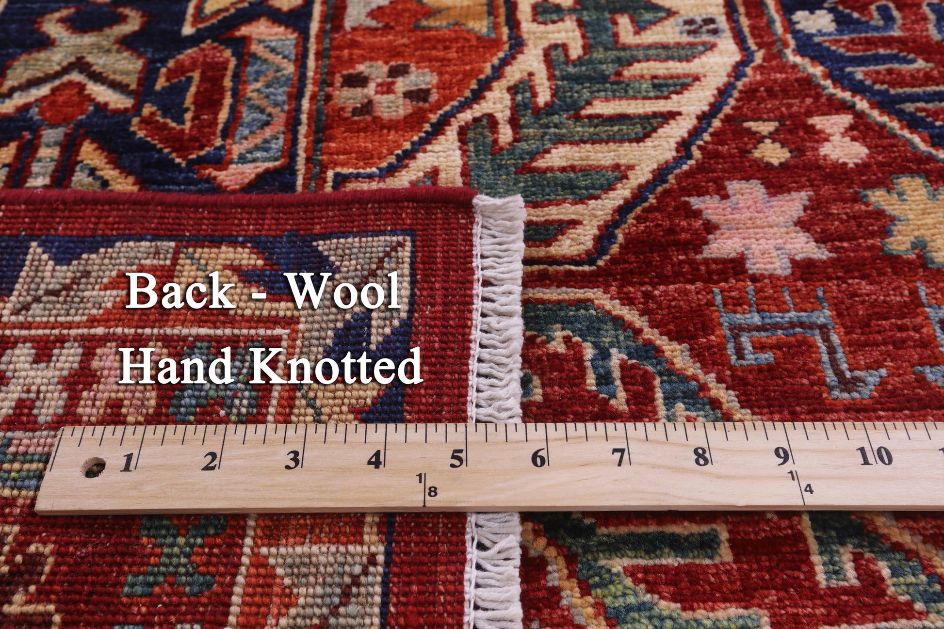 Red Persian Fine Serapi Handmade Wool Runner Rug - 4' 2" X 11' 8" - Golden Nile
