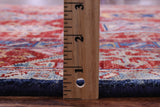 Red Persian Fine Serapi Hand Knotted Wool Rug - 4' 10" X 6' 9" - Golden Nile