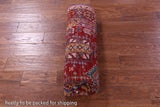 Red Persian Fine Serapi Hand Knotted Wool Rug - 4' 10" X 6' 9" - Golden Nile