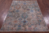 Persian Fine Serapi Hand Knotted Wool Rug - 4' 9" X 6' 7" - Golden Nile