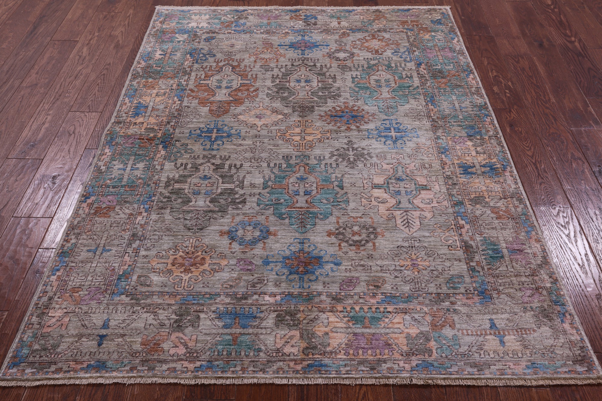 Persian Fine Serapi Hand Knotted Wool Rug - 4' 9" X 6' 7" - Golden Nile
