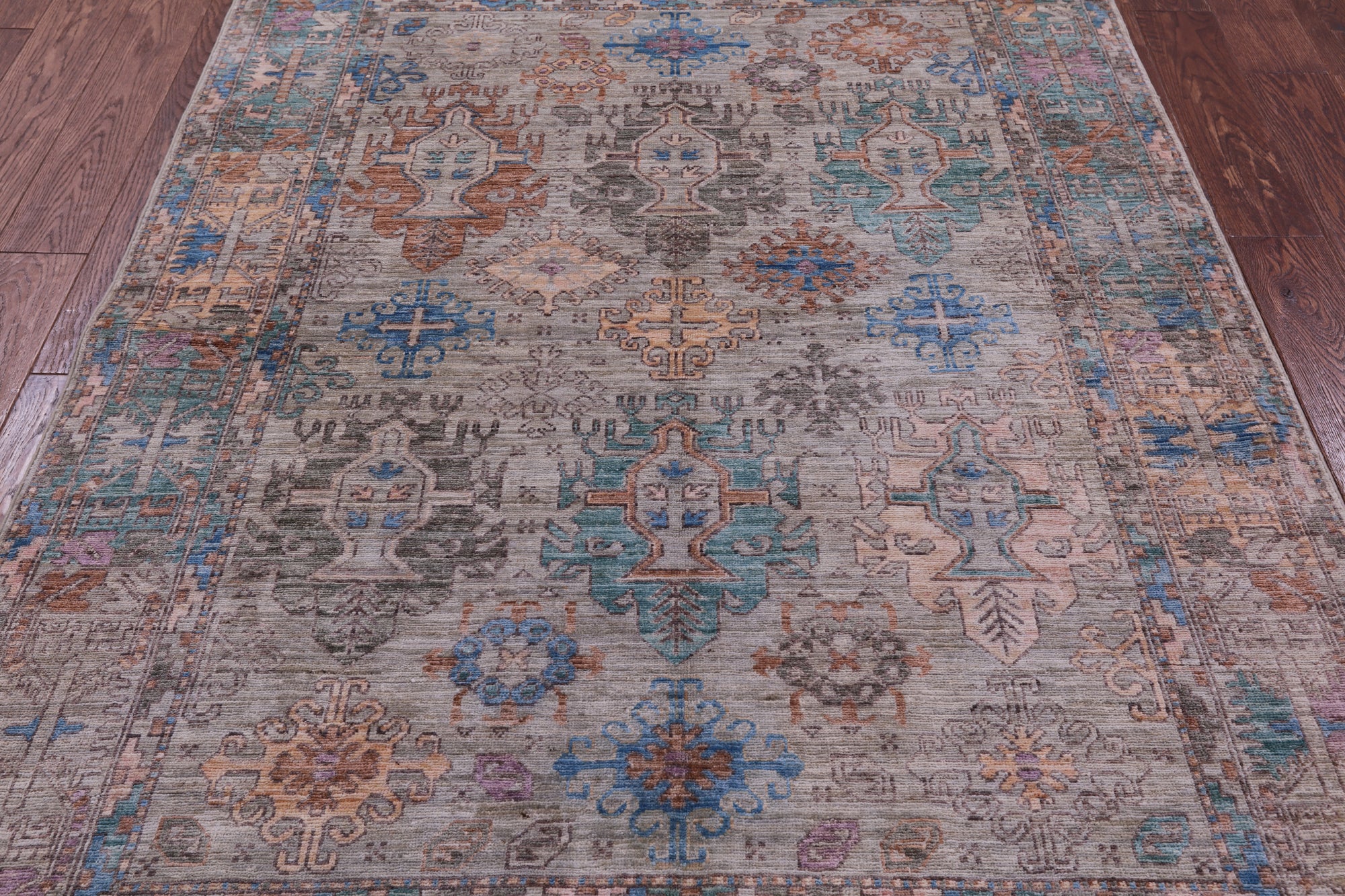 Persian Fine Serapi Hand Knotted Wool Rug - 4' 9" X 6' 7" - Golden Nile