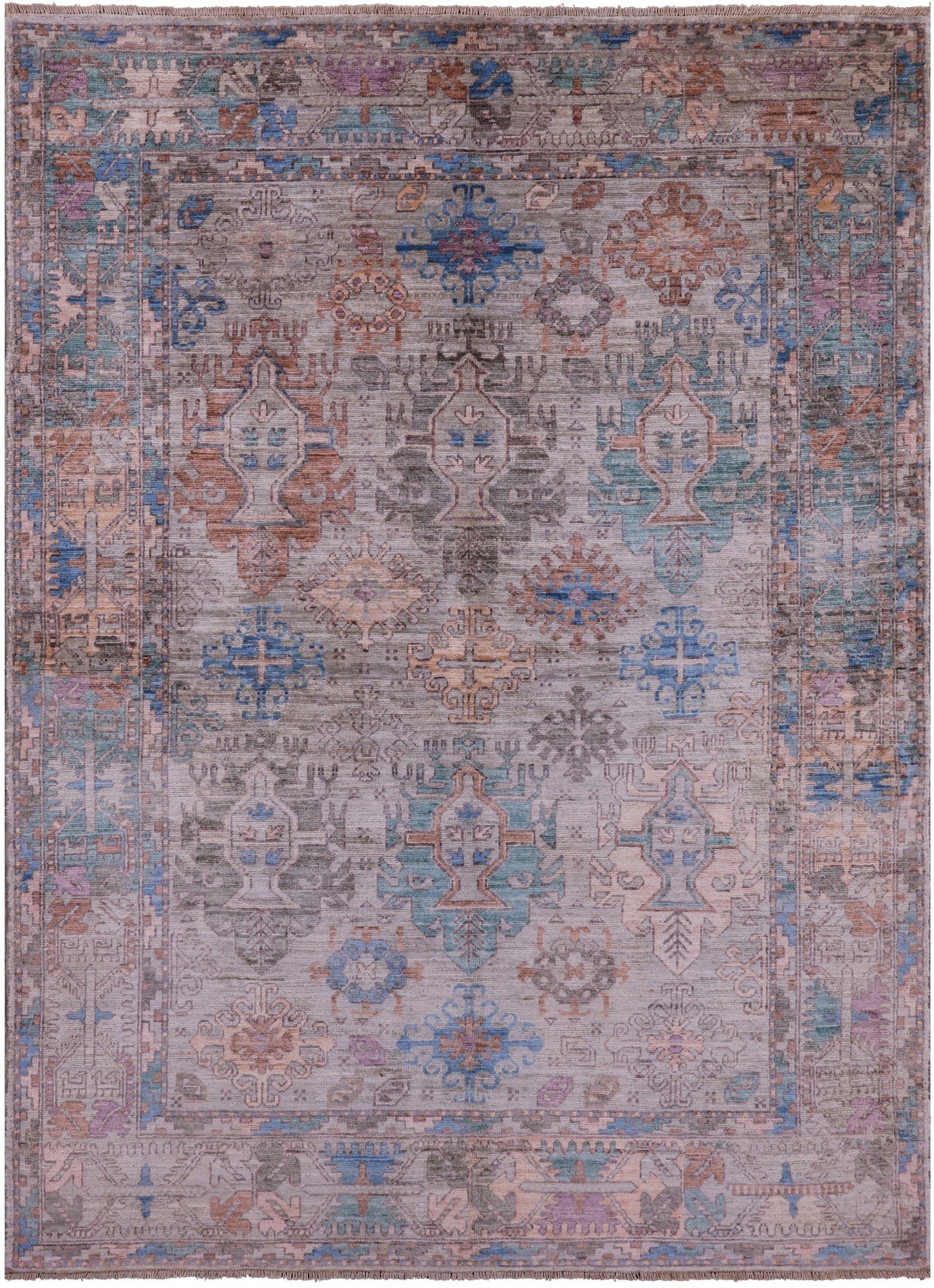 Persian Fine Serapi Hand Knotted Wool Rug - 4' 9" X 6' 7" - Golden Nile