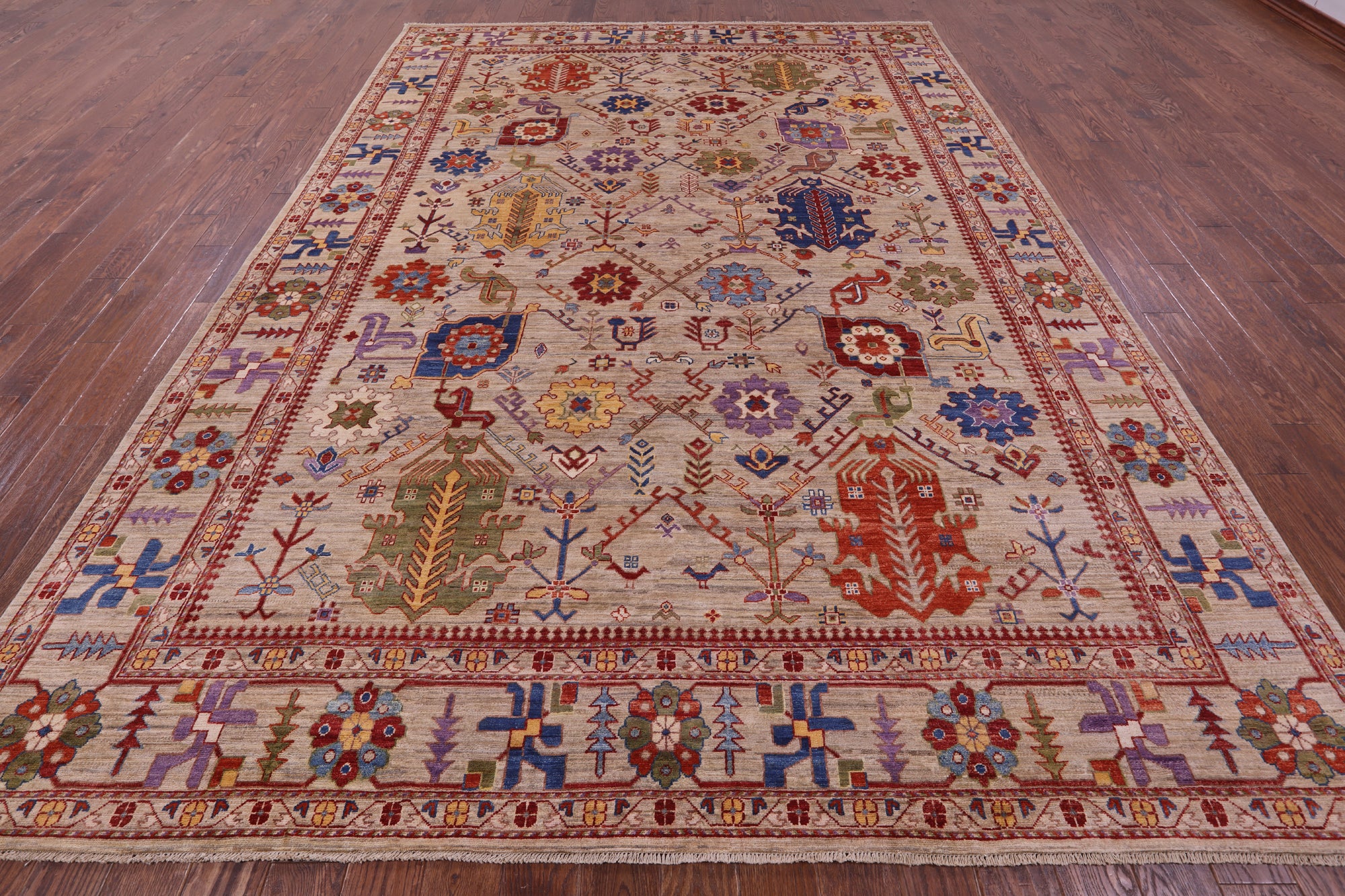 Persian Fine Serapi Hand Knotted Wool Rug - 8' 9" X 12' 2" - Golden Nile