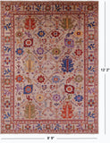 Persian Fine Serapi Hand Knotted Wool Rug - 8' 9" X 12' 2" - Golden Nile
