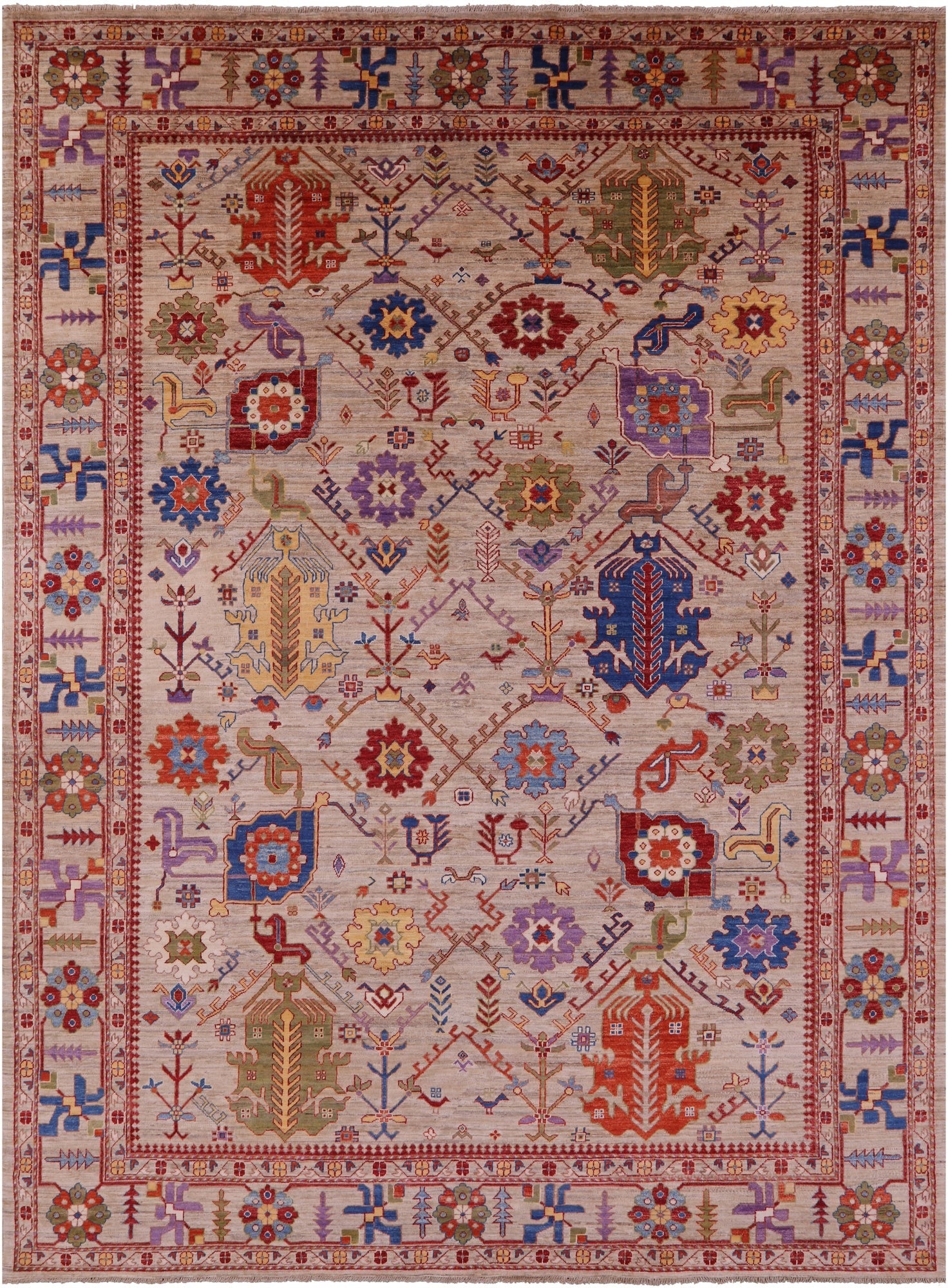Persian Fine Serapi Hand Knotted Wool Rug - 8' 9" X 12' 2" - Golden Nile