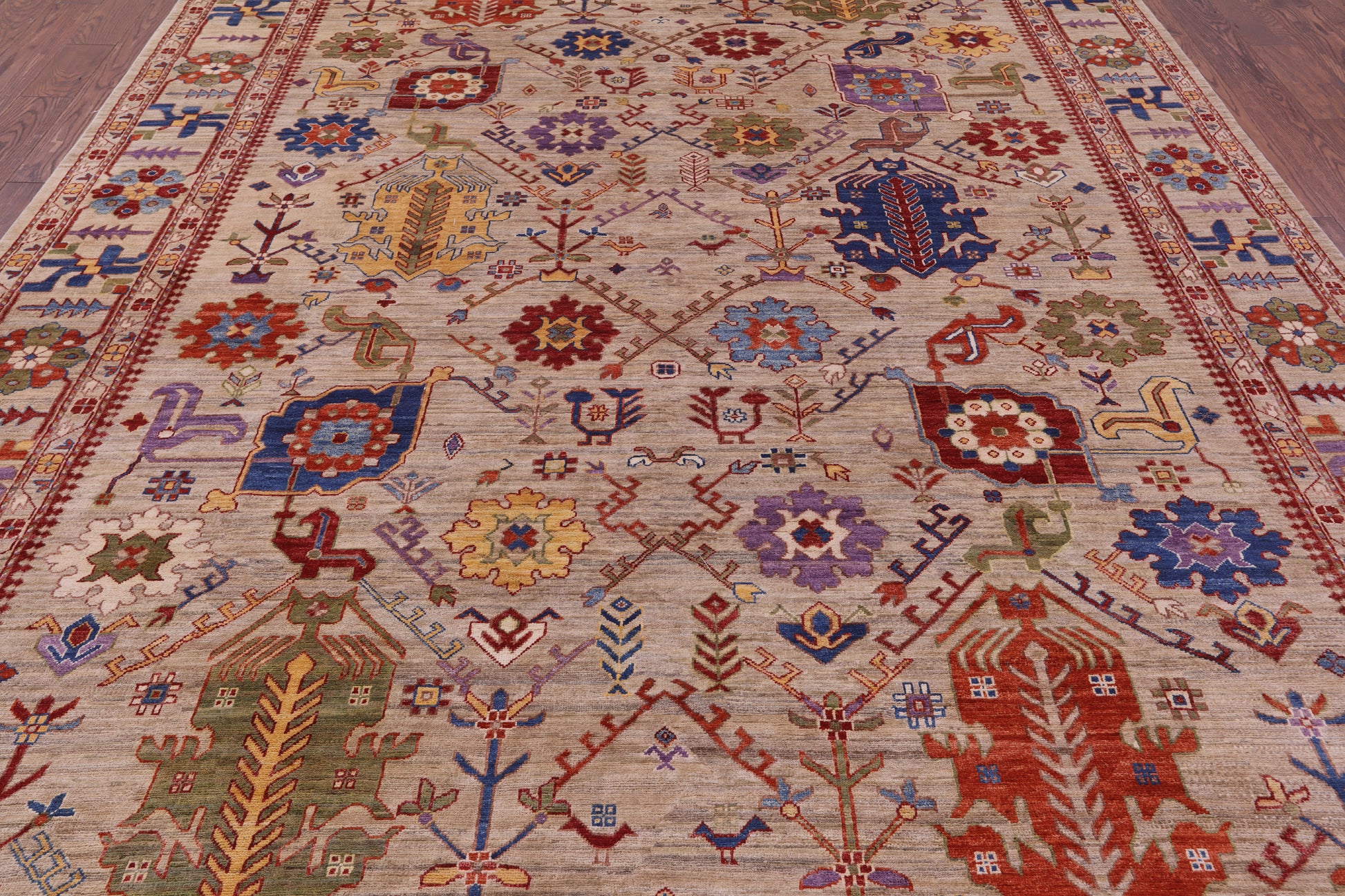 Persian Fine Serapi Hand Knotted Wool Rug - 8' 9" X 12' 2" - Golden Nile
