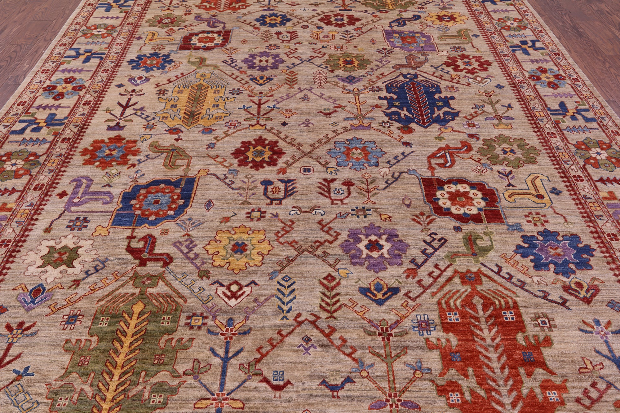 Persian Fine Serapi Hand Knotted Wool Rug - 8' 9" X 12' 2" - Golden Nile