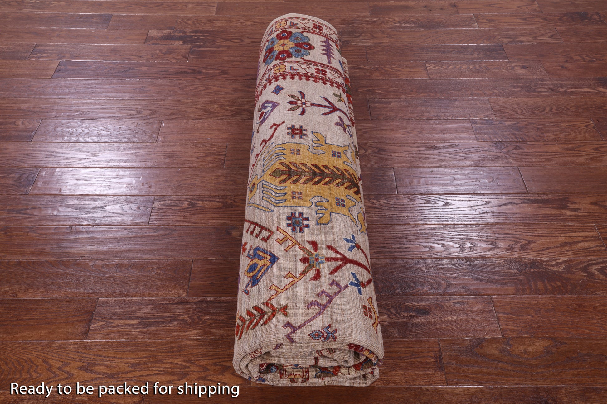 Persian Fine Serapi Hand Knotted Wool Rug - 8' 9" X 12' 2" - Golden Nile