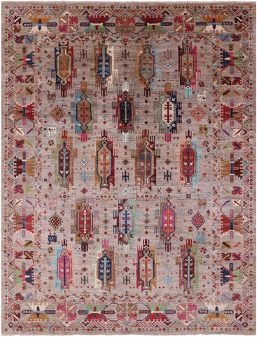 Persian Fine Serapi Hand Knotted Wool Rug - 8' 11