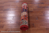 Red Persian Fine Serapi Hand Knotted Wool Runner Rug - 3' 1" X 11' 8" - Golden Nile