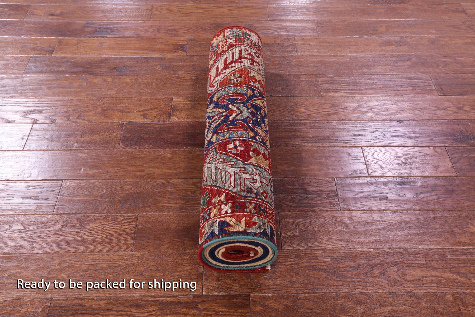 Red Persian Fine Serapi Hand Knotted Wool Runner Rug - 2' 11" X 11' 9" - Golden Nile
