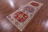 Turkmen Ersari Handmade Wool Runner Rug - 4' 0" X 10' 2" - Golden Nile
