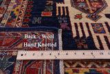 Blue Persian Fine Serapi Handmade Wool Rug - 5' 11" X 8' 9" - Golden Nile